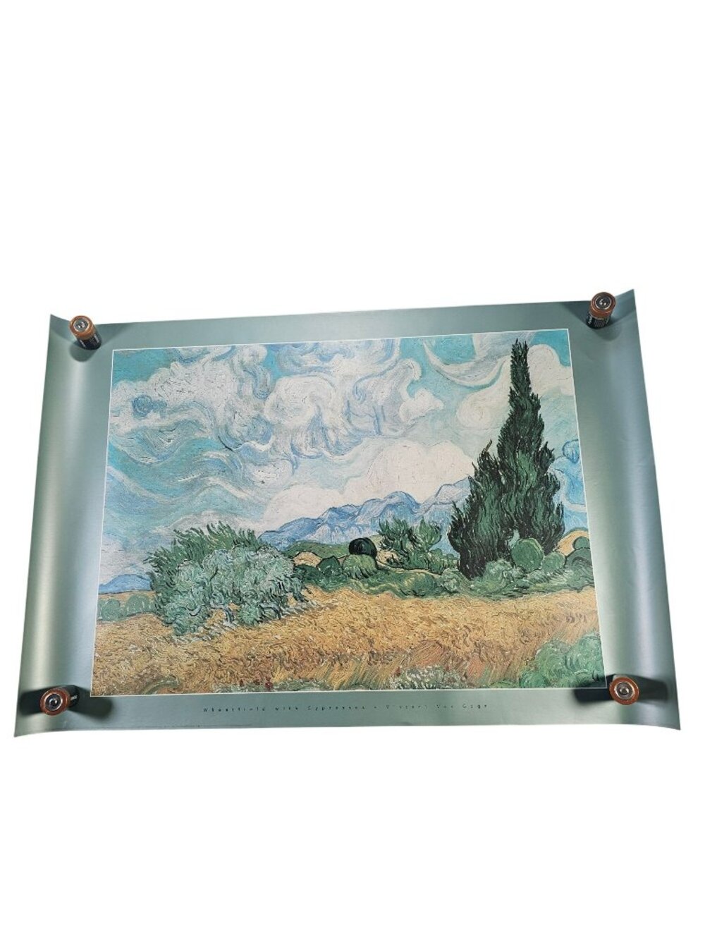 Wheatfield With Cypresses Vincent Van Gogh Unframed Poster Art Print 2002 36x24"